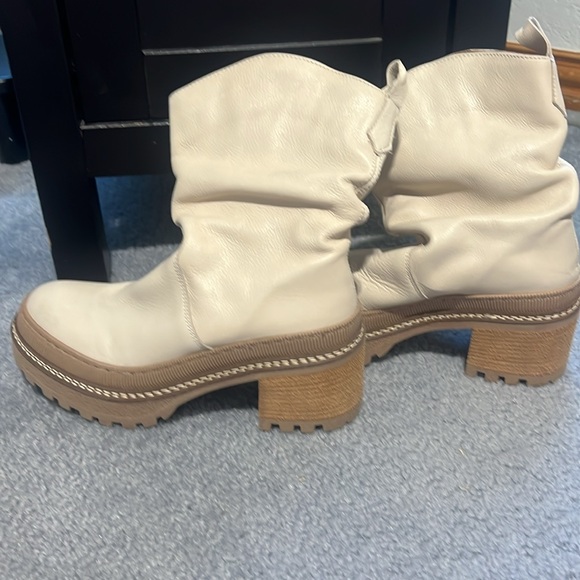 Free People Women's White & Brown Soul Mel Slouch Boot Size 6 - Picture 6 of 6